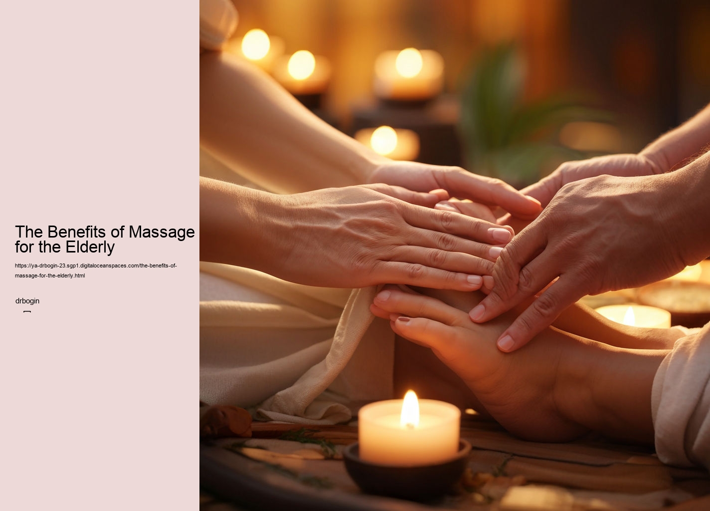 The Benefits of Massage for the Elderly